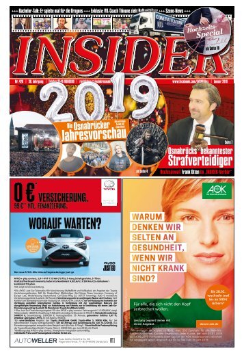 INSIDER Osnabrück // Januar 2019 // No. 426