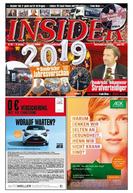 INSIDER Osnabrück // Januar 2019 // No. 426