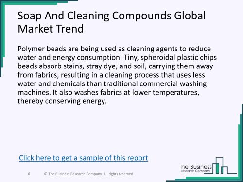 Soap And Cleaning Compounds Global Market Report 2018