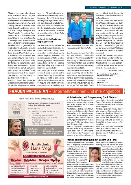 Gazette Zehlendorf Januar 2019