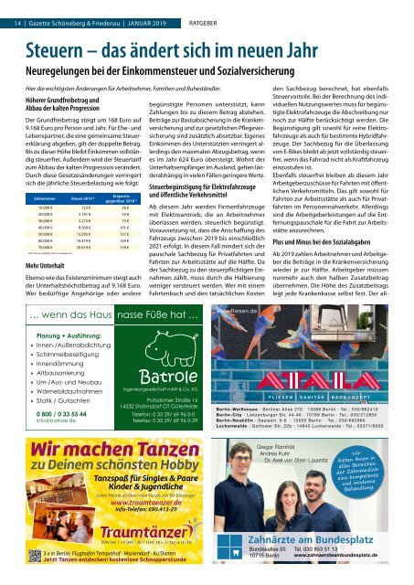 Gazette Schöneberg & Friedenau Januar 2019