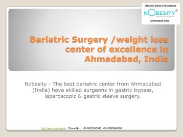 Nobesity- Bariatric weight loss surgery center in Ahmadabad, India