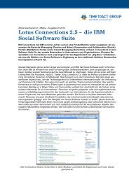 Lotus Connections 2.5 – die IBM Social Software Suite - Timetoact