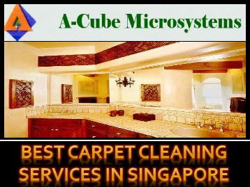 Best Carpet cleaning services in Singapore