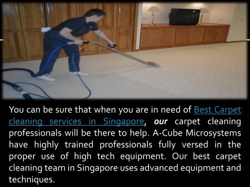 Best Carpet cleaning services in Singapore