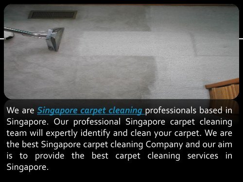 Best Carpet cleaning services in Singapore