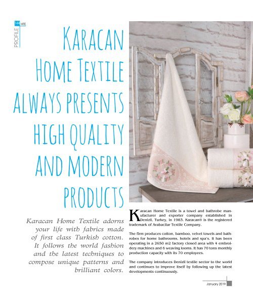 Home Textile Magazine January - 2019