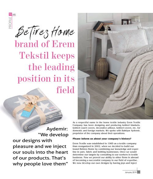 Home Textile Magazine January - 2019