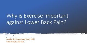 Why is Exercise Important against Lower Back Pain