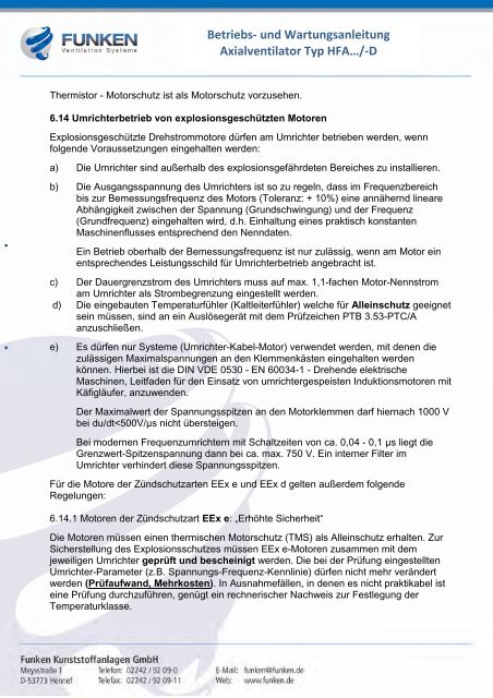 Betriebs- und Wartungsanleitung Axialventilator Typ HFAÃ¢ÂÂ¦/-D