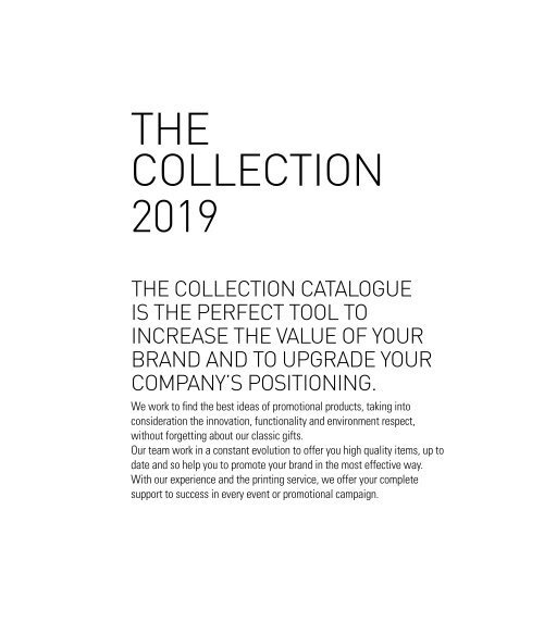 THE COLLECTION 2019 - ENGLISH