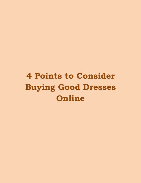 good dresses online