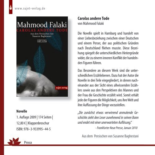 Iranische Literatur Vorschau 2018