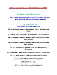 DEVRY GSP 215 Week 1 -7 All iLab and Homework NEW