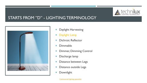 Glossary - light bulb &amp; lighting terms