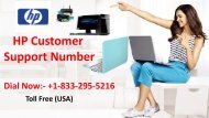  HP Customer Support Number +1-833-295-5216