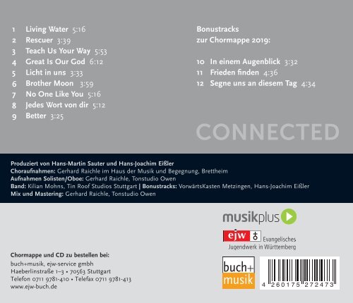 Inhaltsverzeichnis Connected CD