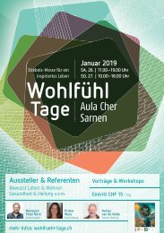 Programmheft Wohlfühl-Tage Erlebnis-Messe in Sarnen 2019