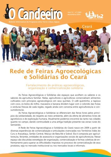 Rede de Feiras Agroecol?gicas e Solid?rias do Cear? - Fortalecimento de pr?ticas agroecol?gicas, organiza??o e comercializa??o solid?ria