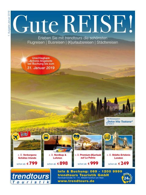 2018 trendtours london busreisen Trendtours Touristik