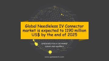 Global Needleless IV Connector market is expected to 1190 million US$ by the end of 2025