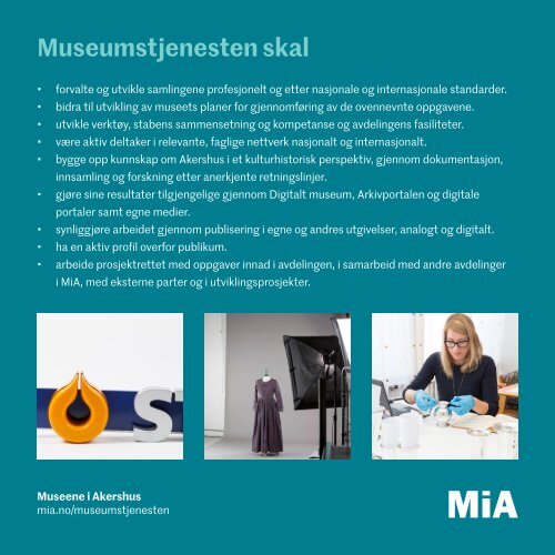 Handlingsplan 2018-2021 for Museumstjenesten 