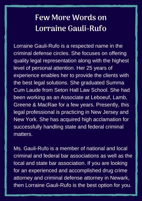 Rely Upon Lorraine Gauli-Rufo for the Best Legal Solutions
