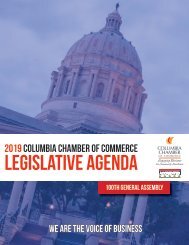 Columbia Chamber of Commerce 2019 Legislative Agenda