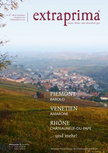 Extraprima Mailing 2019 01 Piemont, Venetien, Rhone