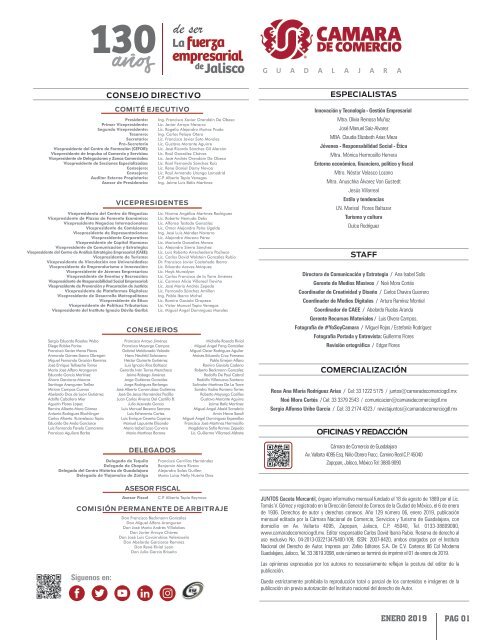 Juntos Gaceta Mercantil - Enero 2019