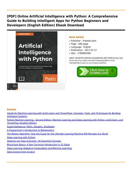 Artificial Intelligence with Python A Comprehensive Guide to Building ...