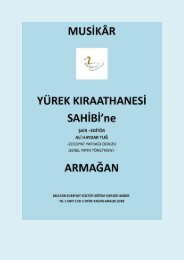 YÜREK KIRAATHANESİ SAHİBİNE ( EK 2) MUSİKAR DERGİSİ SAYI 1