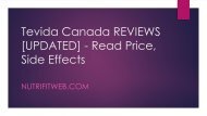   Tevida Reviews in Canada : https://www.nutrifitweb.com/tevida/