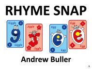 Rhyme Snap Game - by Andrew Buller