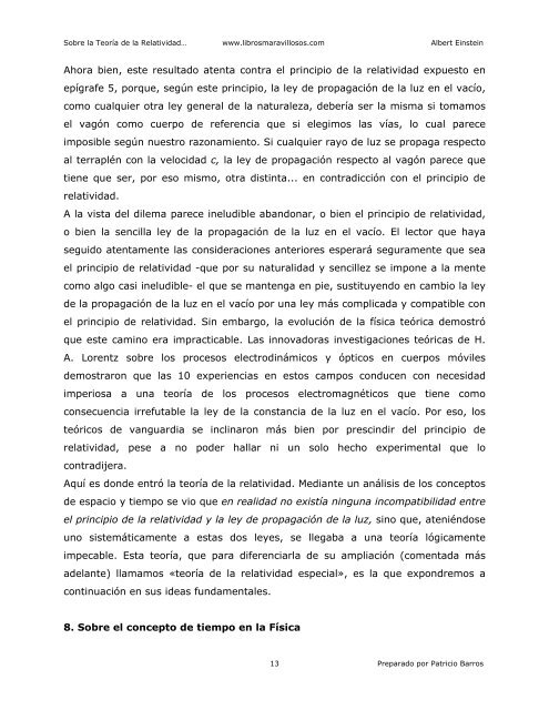 Sobre la teoria de la relatividad - Albert Einstein