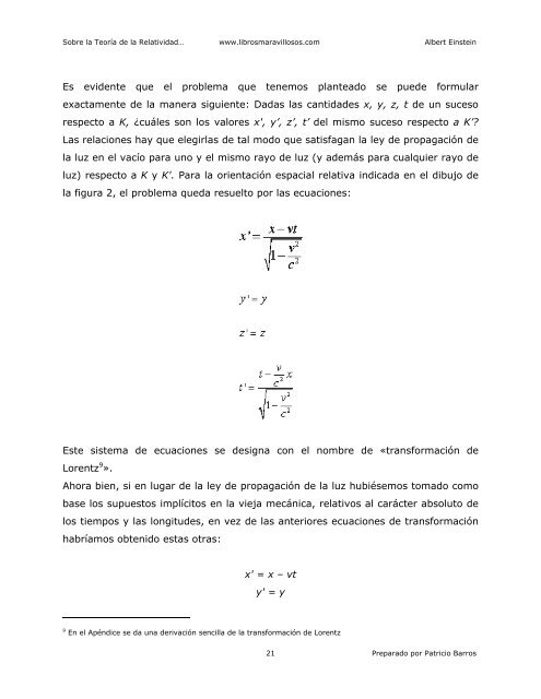 Sobre la teoria de la relatividad - Albert Einstein