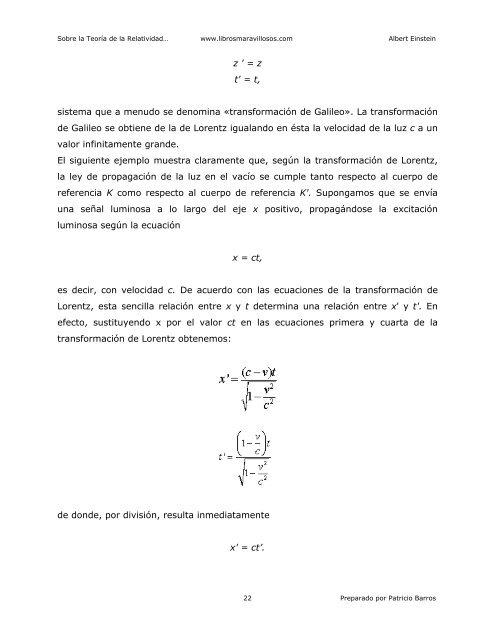 Sobre la teoria de la relatividad - Albert Einstein