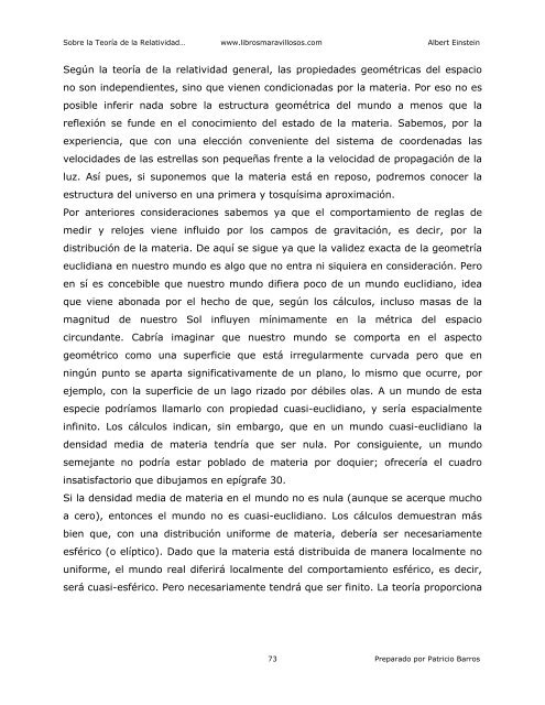 Sobre la teoria de la relatividad - Albert Einstein