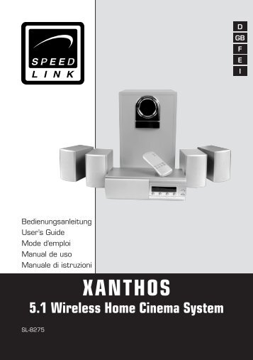 XANTHOS 5.1 Wireless Home Cinema System - SPEEDLINK