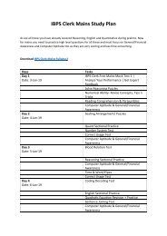 ibps clerk mains study plan