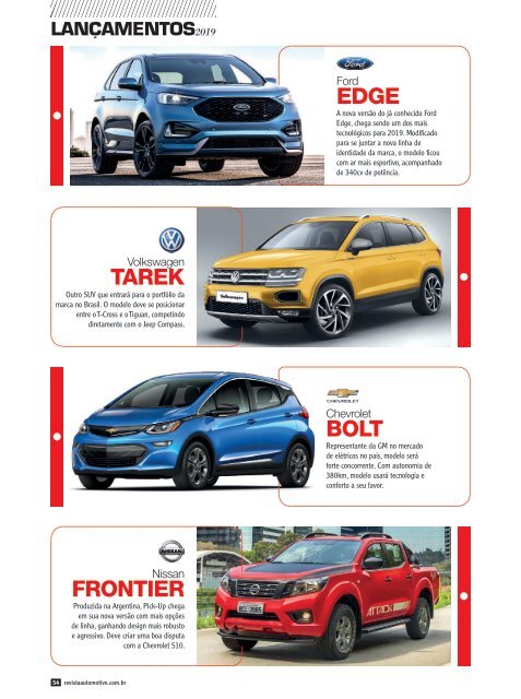 REVISTA AUTOMOTIVO - EDIÇÃO 136 - JANEIRO DE 2019