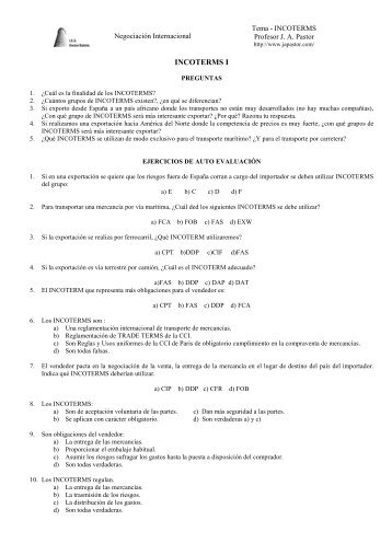 Ejercicios incoterms 1