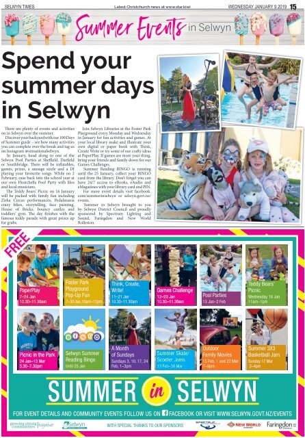 Selwyn Times: January 09, 2019