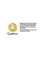 Reglamento Interno de Conducta en el Ámbito de los ... - Gamesa