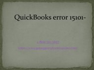 QuickBooks error 15101-
