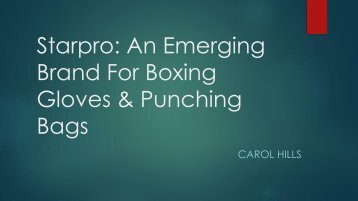 Starpro An Emerging Brand For Boxing Gloves & Punching Bags