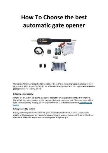 How-To-Choose-the-best-automatic-gate-opener