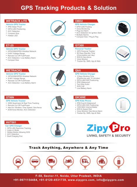 GPS tracker Company India ZipyPro