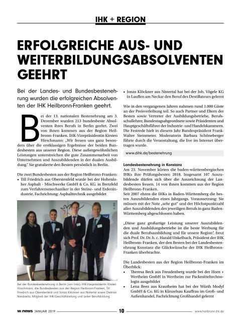 ARBEITSWELT 4.0 SCHAFFEN WIR| w.news 01.2019