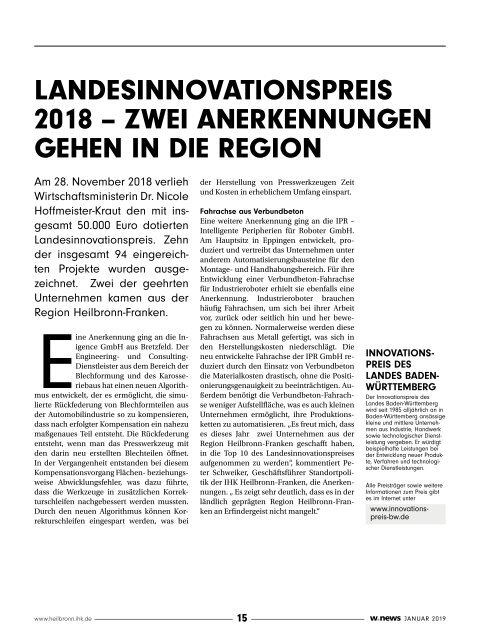 ARBEITSWELT 4.0 SCHAFFEN WIR| w.news 01.2019